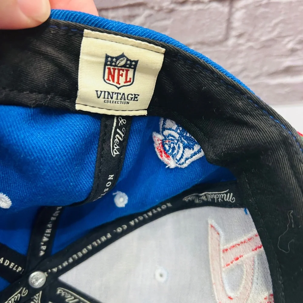 Mitchell & Ness New England Patriots Hat Mens OSFA Blue Red Pat Patriot Snapback